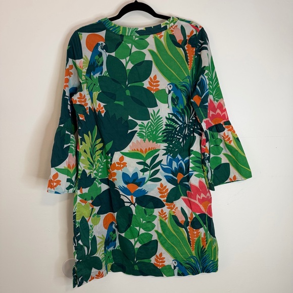 Boden Green Multicolor Tropical Print Tunic - Picture 4 of 4